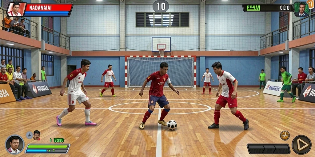 Berinteraksi dengan pemain lain dalam mode multiplayer.