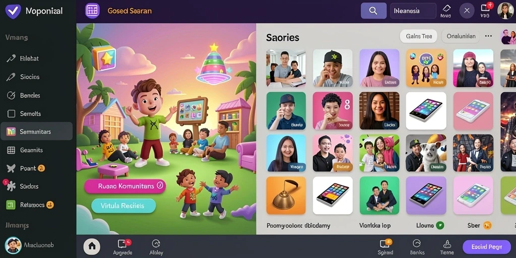 Fitur komunitas untuk interaksi sosial.