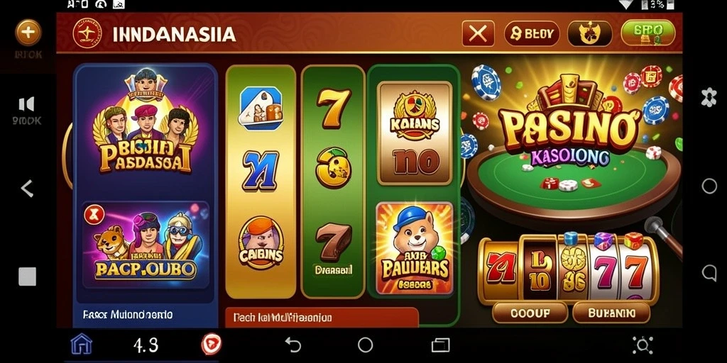 Tampilan meja poker yang realistis dan intuitif.